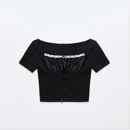 Satin Shirring Tee