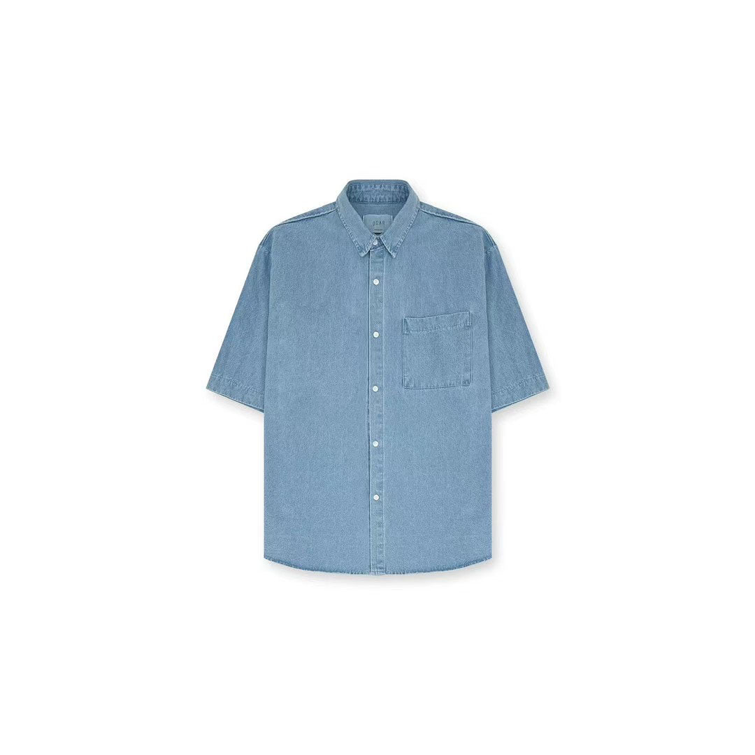 Denim Washed Short Sleeve Shirt