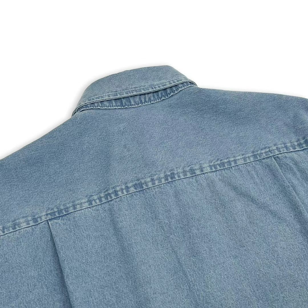 Denim Washed Short Sleeve Shirt