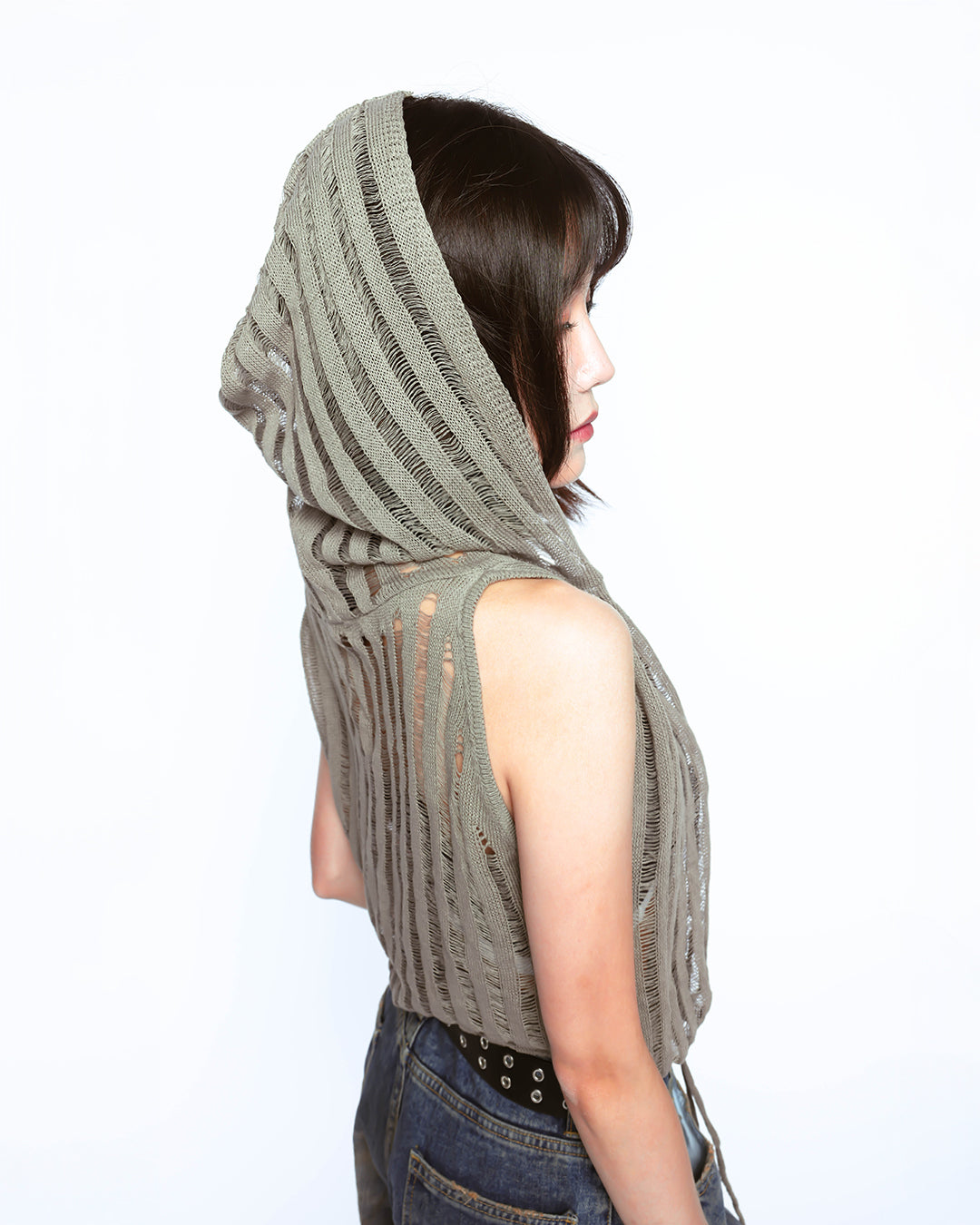 Hooded Scarf Knit