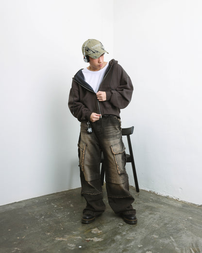 Frayed Trim Cargo Pant