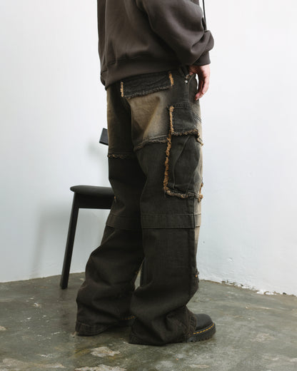 Frayed Trim Cargo Pant