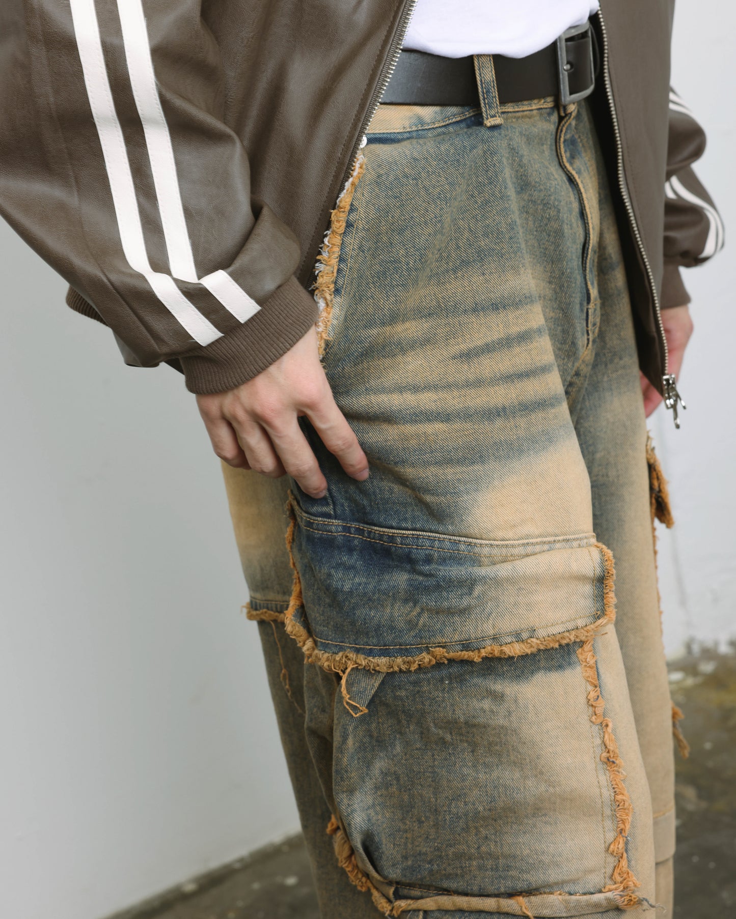 Frayed Trim Cargo Pant